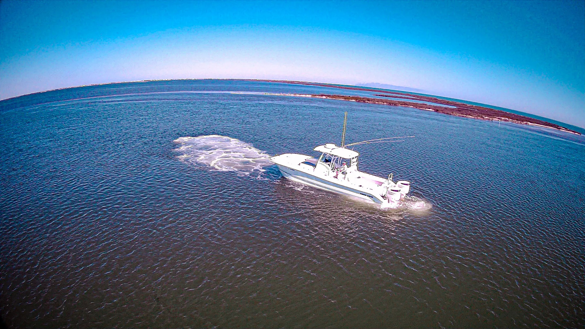 Captain Jon's Twin Vee 31′ catamaran on the Gulf